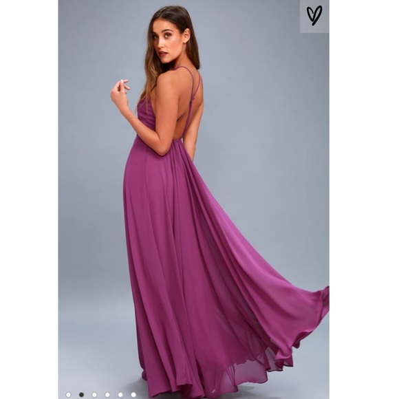 Lulu’s Mythical kind of Love magenta maxi dress - Picture 3 of 9